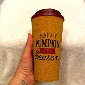 🆕GIFT CRAFT: Happy Pumpkin Spice Season Cork Coffee Tumbler 16 oz